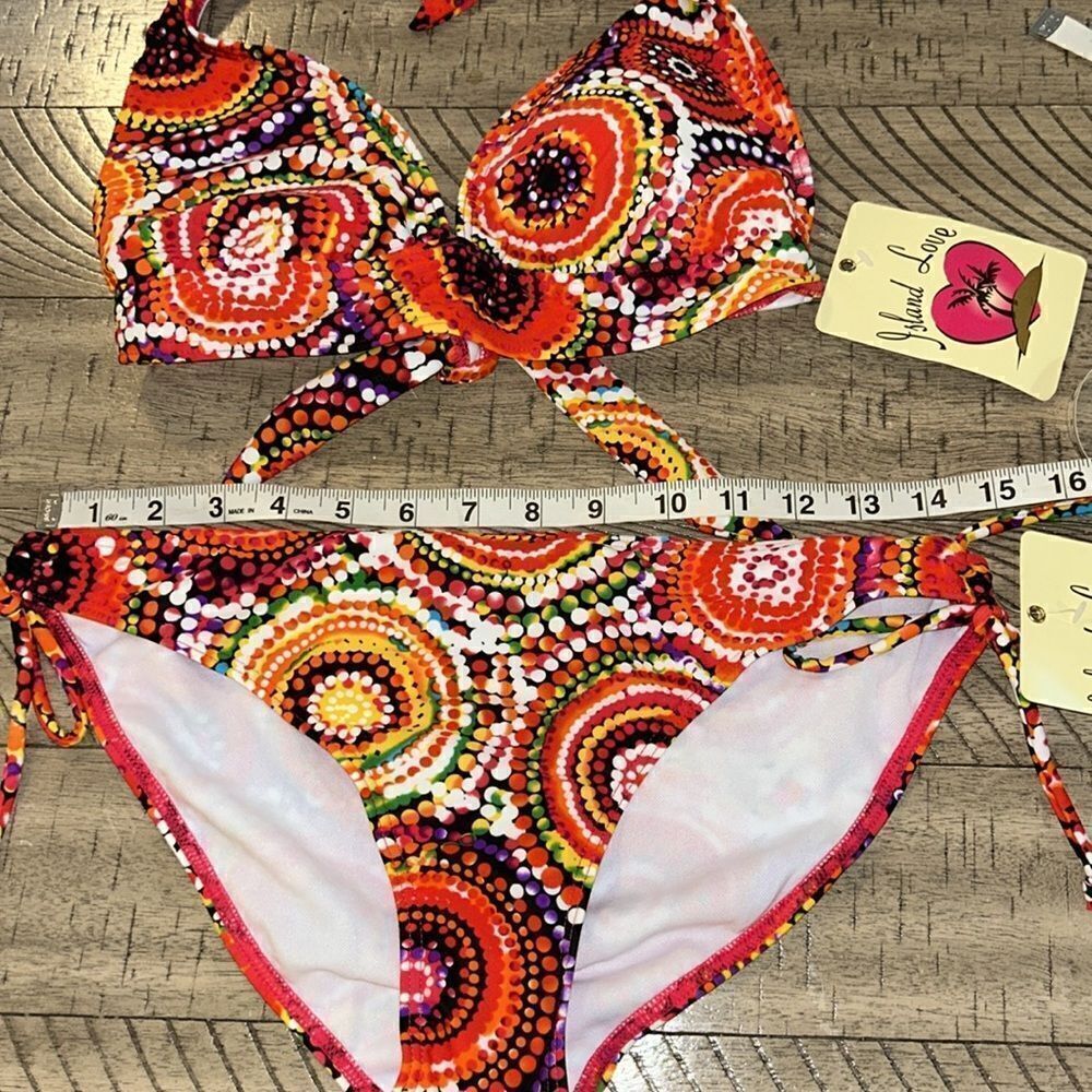 NWT Island 🏝️ Love 💕’s Groovy Boho 🌞 Halter Bikini 👙 Hit the beach 🏖️ now!